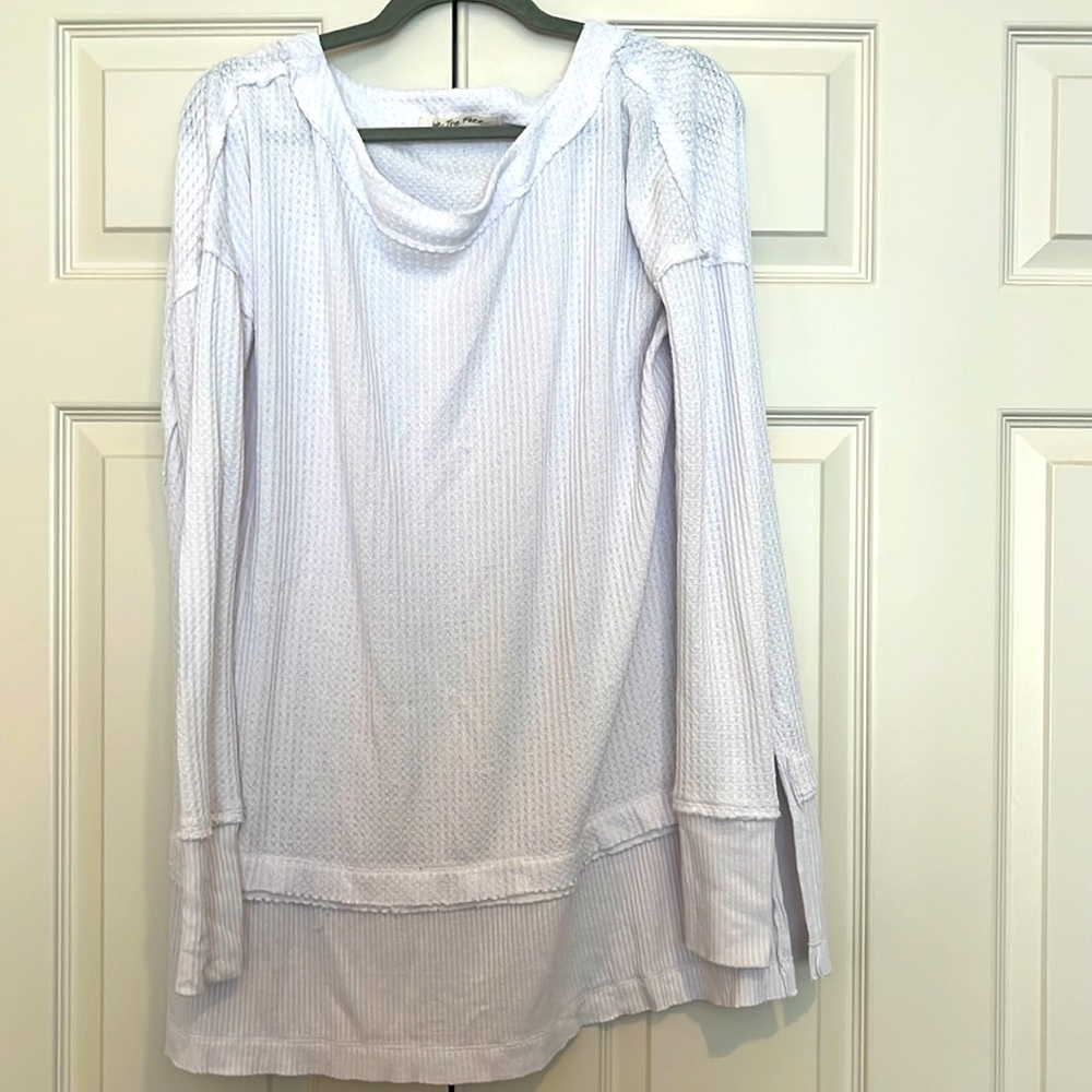 XS Free People waffle long sleeved top